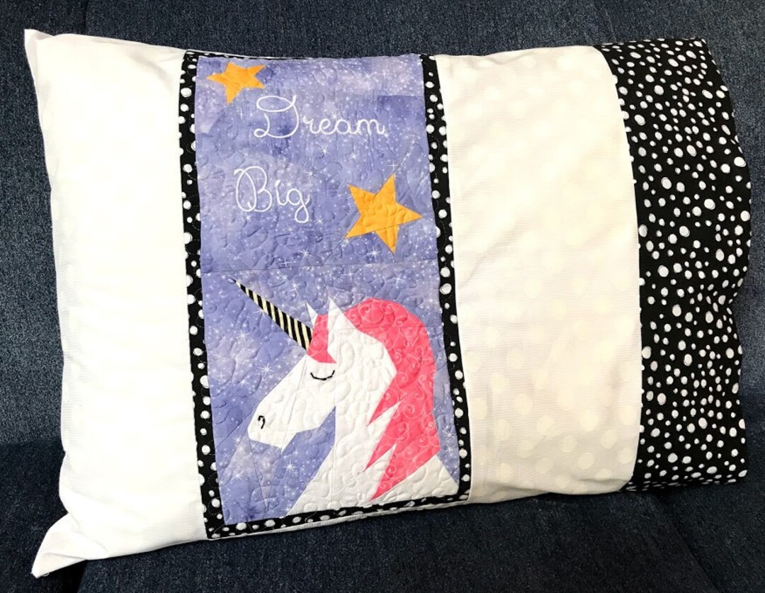 UNICORN PILLOWCASE, Paper Pieced Pattern in PDF Etsy