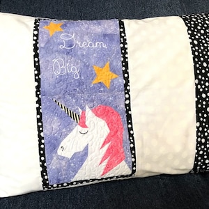 UNICORN PILLOWCASE, Paper Pieced Pattern in PDF