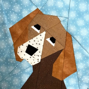 GERMAN SHORTHAIRED POINTER Paper Pieced Block Pattern in pdf