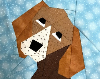 GERMAN SHORTHAIRED POINTER Paper Pieced Block Pattern in pdf