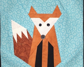 Fox Paper Pieced Block Pattern in PDF