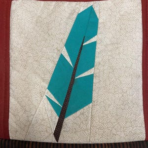 Feather Quilt Block Pattern: Easy Paper Piecing (Instant Download, 7.5" x 7.5")