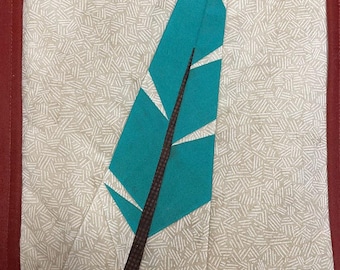 Feather Quilt Block Pattern: Easy Paper Piecing (Instant Download, 7.5" x 7.5")