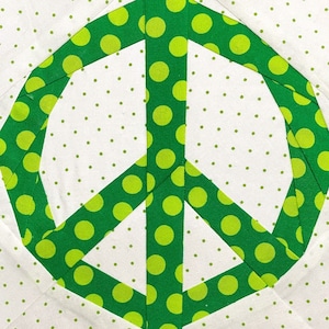 PEACE SYMBOL Paper Piece Block Pattern in PDF