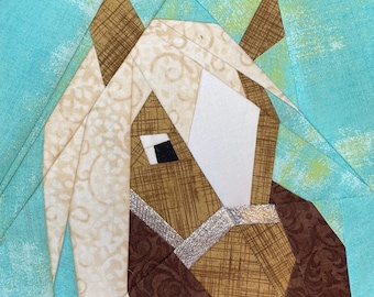 FREE Paper Pieced HORSE BLOCK Pattern in Pdf, Free Instant Download, Horse Block Pattern, Horse Quilt, Made By Marney, Paper Piece Pattern