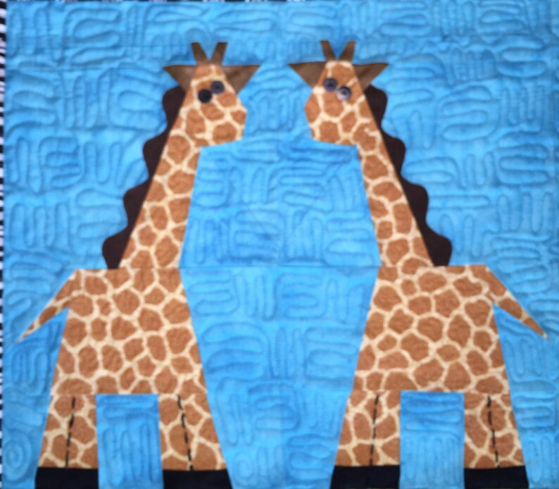 Giraffe Quilt Paper Pieced Pattern in PDF Etsy Canada