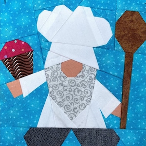 BAKING GNOME Paper Pieced Block Pattern in PDF