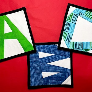 ALPHABET LETTERS Paper Pieced Block Patterns in PDF