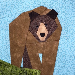 Modello di blocco di carta a pezzi di orso in PDF