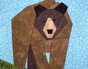 Bear Paper Pieced Block Pattern in PDF