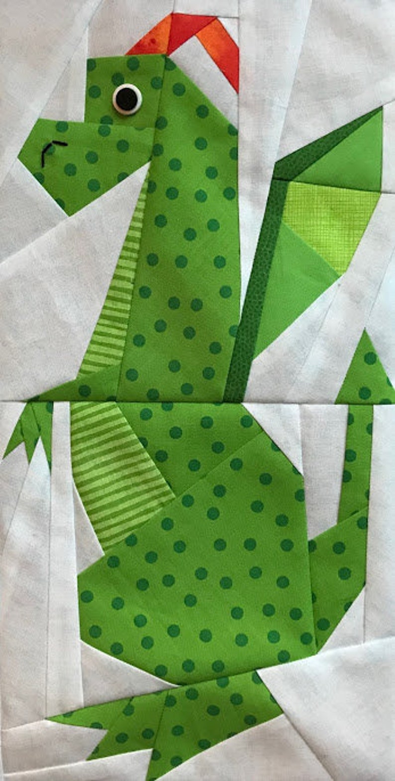 DRAGON QUILT Paper Pieced Pattern in PDF Etsy