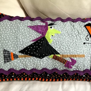 Witchy Poo Pillow Paper Pieced Pattern in PDF