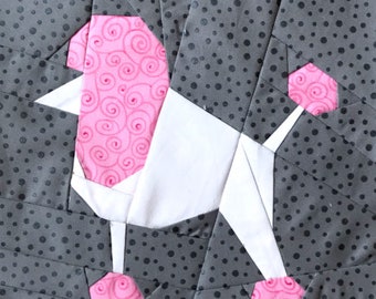 FIFI the POODLE Paper Pieced Block in PDF