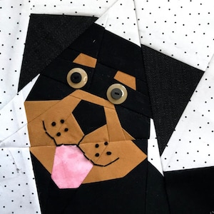 ROTTWEILER Paper Pieced Block Pattern in PDF