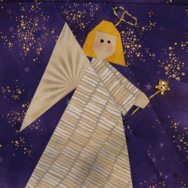 Paper Pieced Angel Block Pattern in PDF