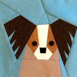 PAPILLON DOG Cartamodello a blocchi di carta in PDF