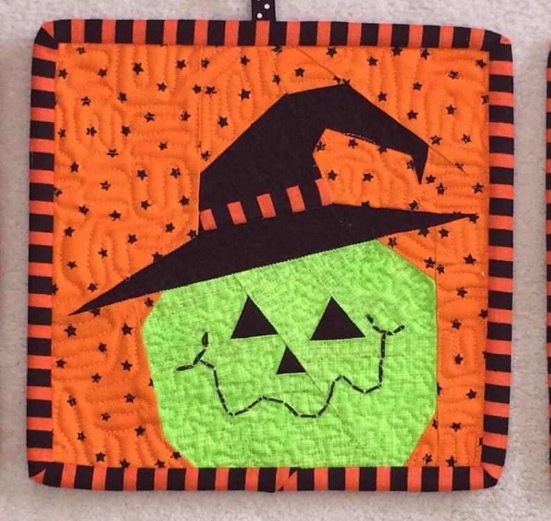 BOO Collection of 6 Halloween Paper Pieced Block Patterns in PDF image 5
