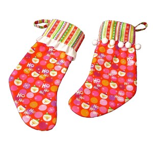 Whimsical Christmas Stockings, Retro Christmas Stockings, His and Hers Christmas Stockings