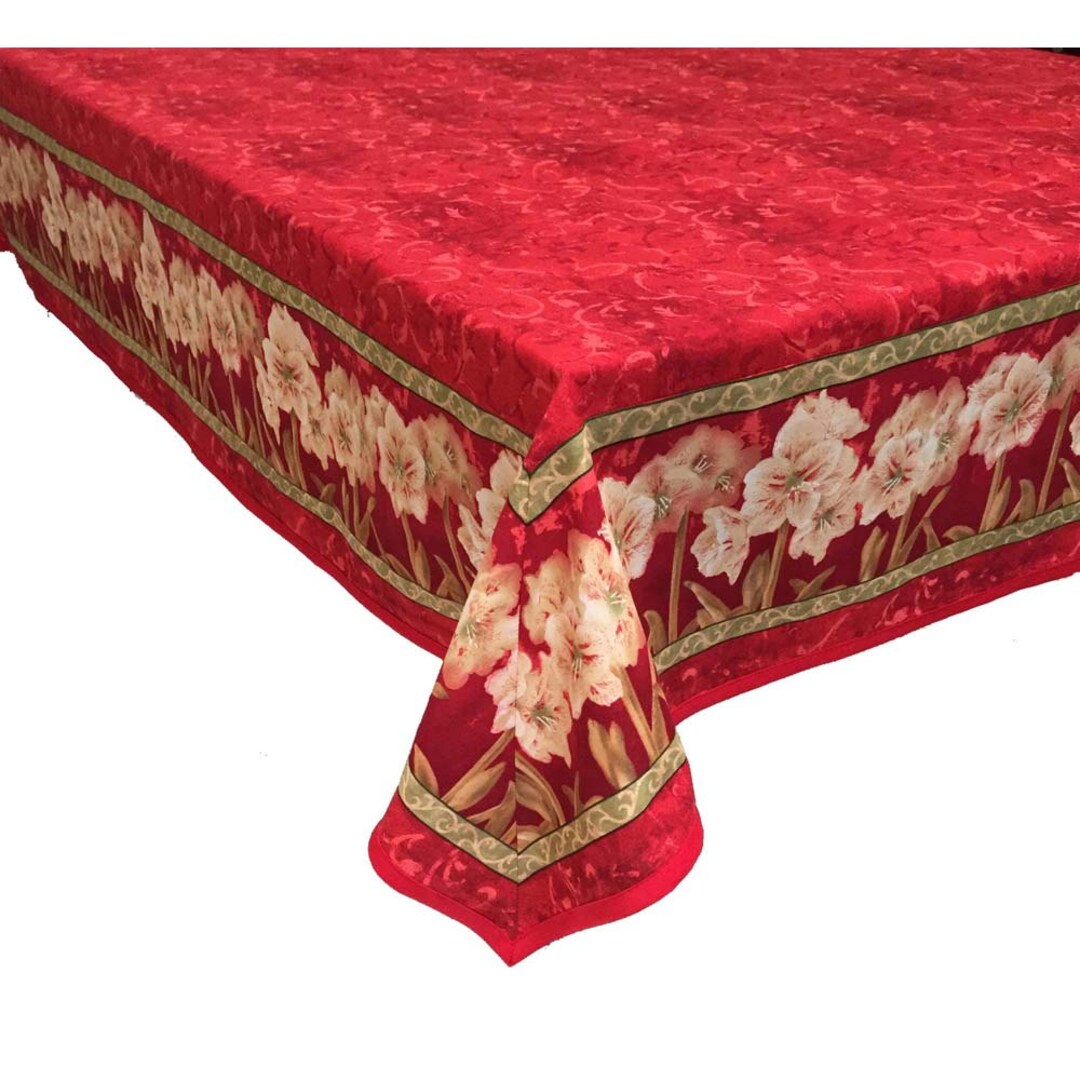 Christmas Tablecloth and Napkins, Holiday Tablecloth, Red Tablecloth Etsy