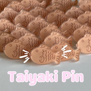 Taiyaki Pin | taiyaki acrylic pin, tokyo snacks, cute pins, foodie pins, kawaii pin, bungeoppang pin, asian street food pin