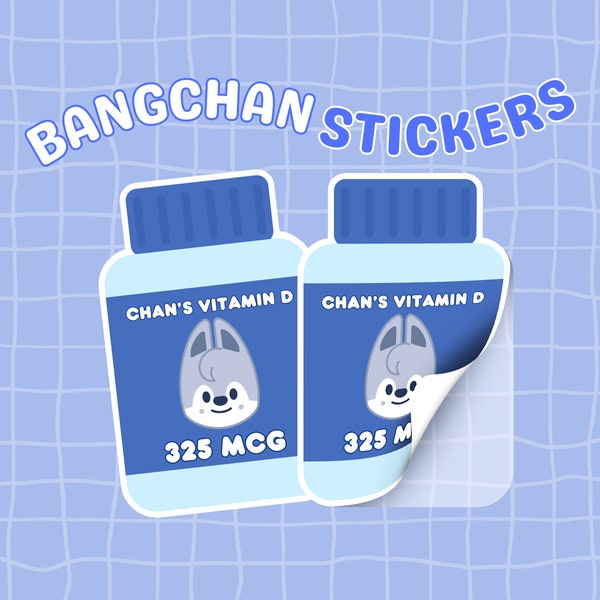 Bang Chan Vitamin D Sticker | stray kids sticker, skz sticker, bang chan sticker, wolfchan sticker, skzoo sticker, stray kids merch, kpop