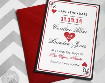 las vegas minimal save the date cards wedding announcement printed cards postcards save the date magnets