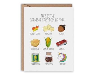 Corniest Card, Corny Greeting Card, Funny Greeting Card