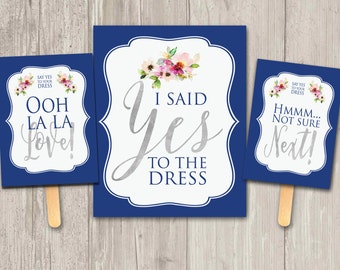 Say Yes to Your Dress Paddle-Spiel | Ich habe Ja gesagt zum Kleid | Druckbar