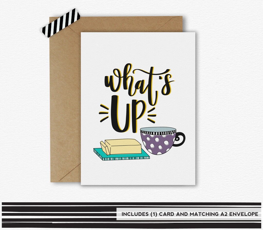 What's up Buttercup, Valentine's Day, Thinking of You Card, Friendship