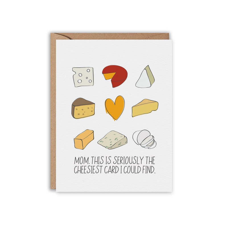 Cheesy Mother's Day Card, Happy Mother's Day, Funny Greeting Card image 1