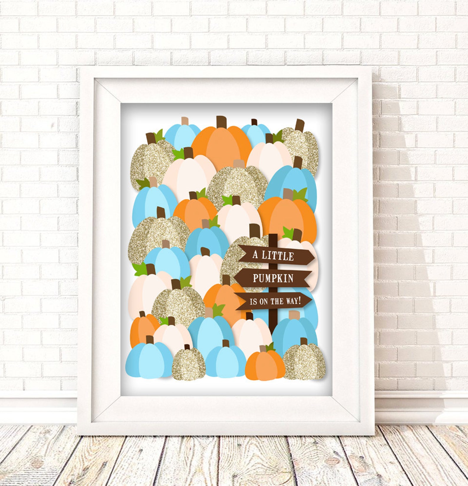 Printable Baby Boy Pumpkin Guest Book Alternative Little Etsy