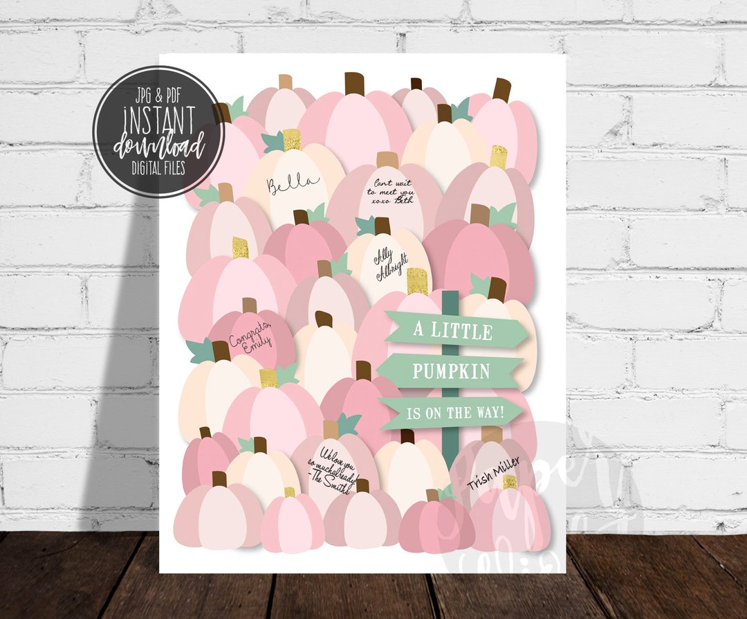 Printable Pumpkin Guest Book Alternative Little Pumpkin Baby Etsy