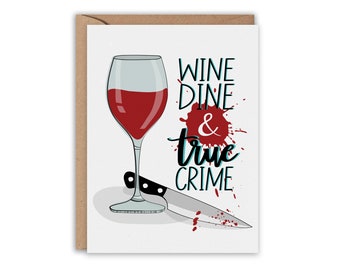 True Crime Love, Funny Greeting Card