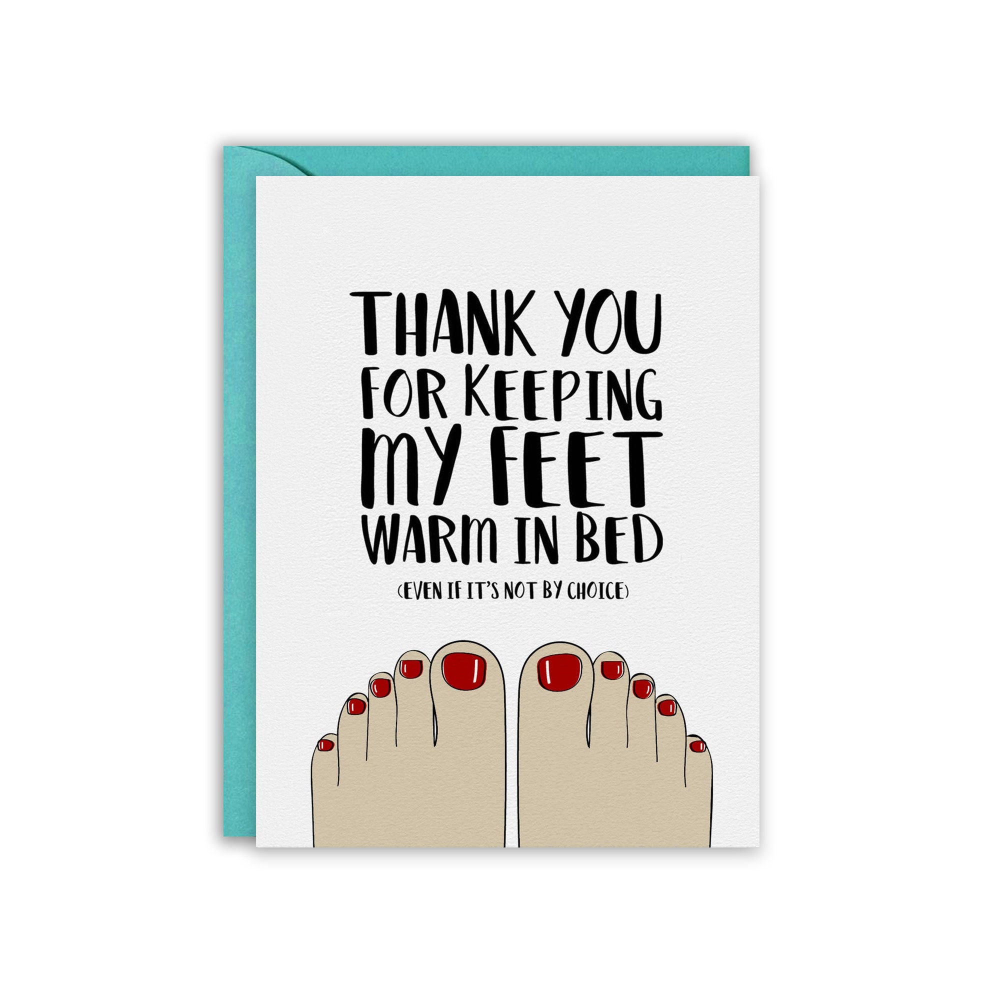 Thank You for Keeping My Feet Warm in Bed Anniversary Card Etsy