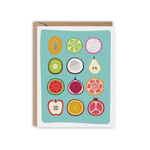 Fruit Slice Greeting Card, Blank Notecard, All Occasion Card