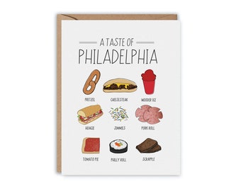Philadelphia Food Card, Greeting Card