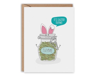 It's Easter THYME Greeting Card, Funny Easter Card