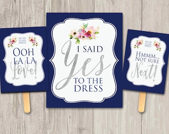 Say Yes to Your Dress Paddle-Spiel | Ich habe Ja gesagt zum Kleid | Druckbar