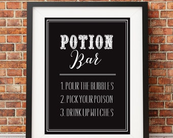 Halloween Bar Sign | Etsy