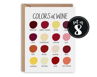 Colors of Wine Card, Blank Note Card, Greeting Card