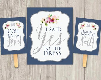 Say Yes to Your Dress Paddle-Spiel | Ich habe Ja gesagt zum Kleid | Druckbar