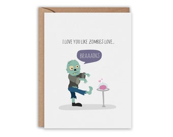 Zombie Card, Wedding, Valentines Card | Greeting Card