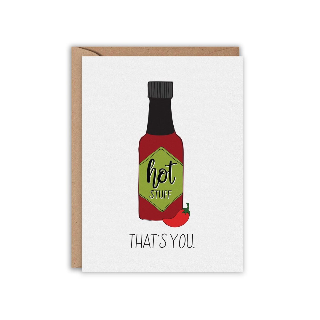 HOT Stuff Hot Sauce Funny Greeting Card - Etsy