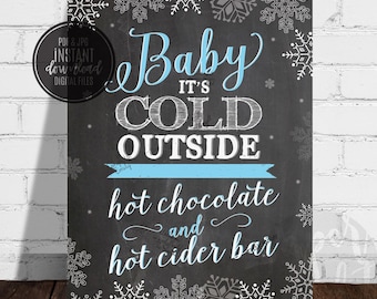 Digital File - Hot Chocolate & Cider Bar Printable Sign - Hot Chocolate Bar Sign