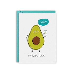 Avocado Toast Card, Congratulations Card, Funny Greeting Card