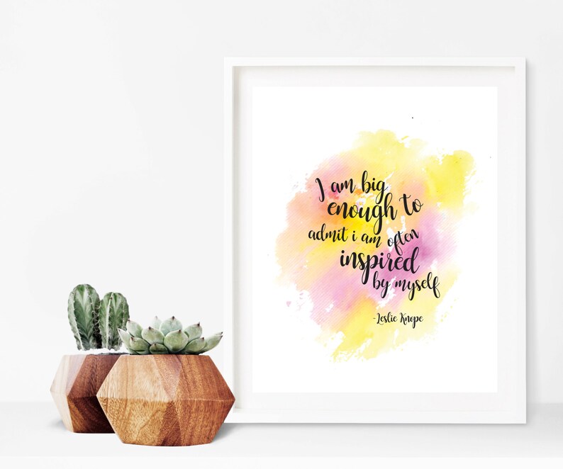 parks and rec leslie knope inspirational quote digital print etsy