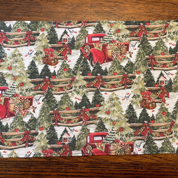 Red Truck Placemats Etsy