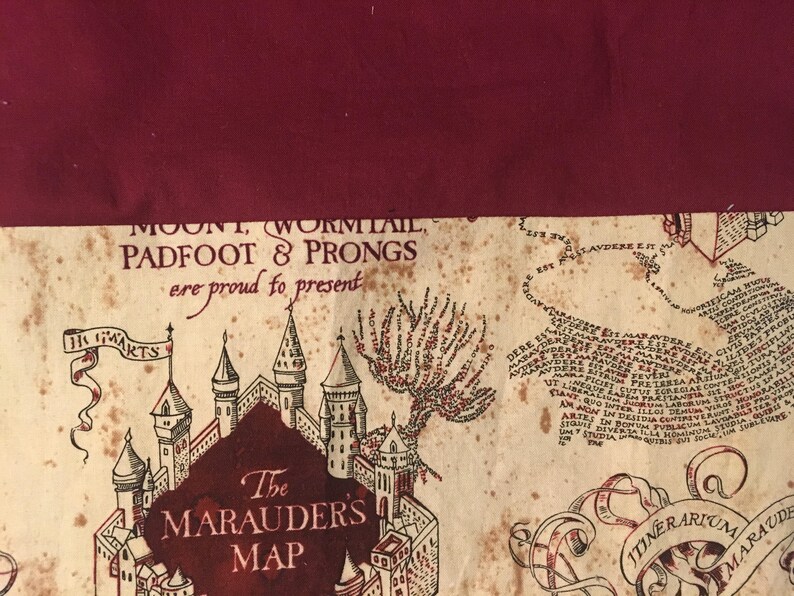 Marauder/'s Map Pillowcase Harry Potter inspired Pillowcase Harry Potter bedding