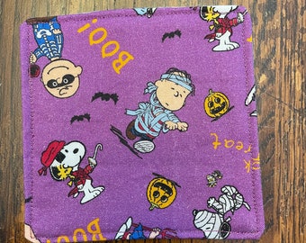 Dessous de verre en tissu Halloween cacahuètes : décorations d'automne