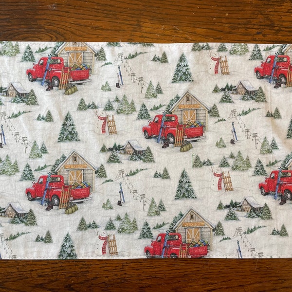 Christmas Red Truck Placemats Etsy